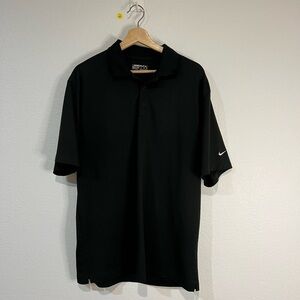 Nike dri fit golf black polo L